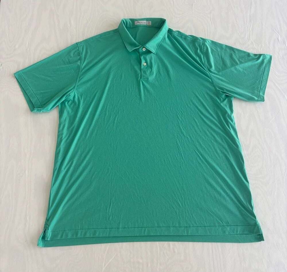 Peter Millar Featherweight UPF 50+ Green Golf Polo Shirt XXL